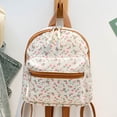 thumbnail image 1 of Yucurem Mini Floral Backpack for Women Polyester Small Backpack Purse Shoulder Bag for School Travel (Brown), 1 of 10