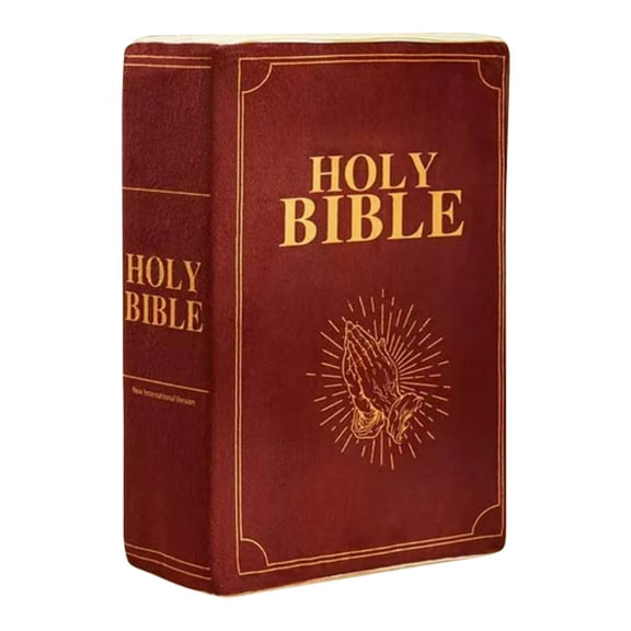 Yiaieng Novelty Plush Stuffed Animal, Bible Pillow Book Plush That Opens Religious Party Favors Gifts for Boys Girls (Red)