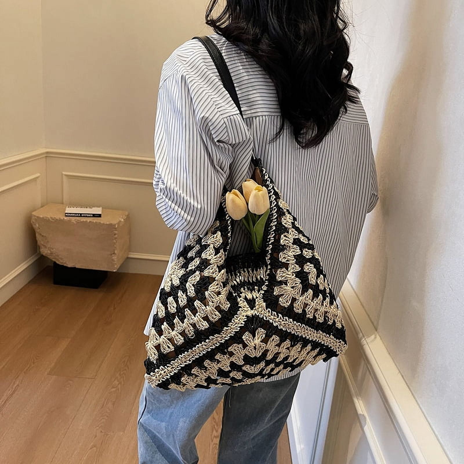 Lost Queen Goth Tote Crossbody Bag - Black & Purple Plaid, Handcuff Charm, Vegan Leather, Multiple Pockets 2 thumbnail image