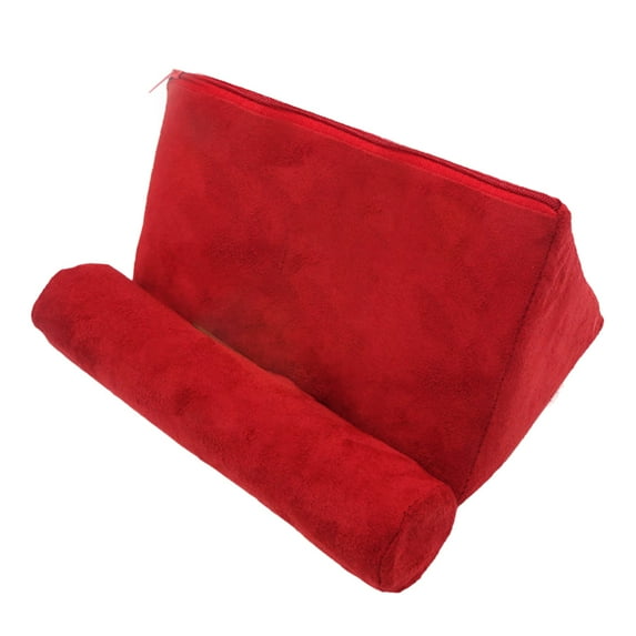 Yiaieng Tablet Pillow Stand, Cushion Tablet Stand & Holder, Universal Phone and Pad Holder for Lap, Knee, Sofa and Bed (Red)