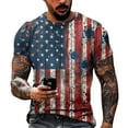 thumbnail image 1 of Yiaimeir Independence Day Men's T-shirt Printed Casual Round Neck Short Sleeved T-shirt, 1 of 4