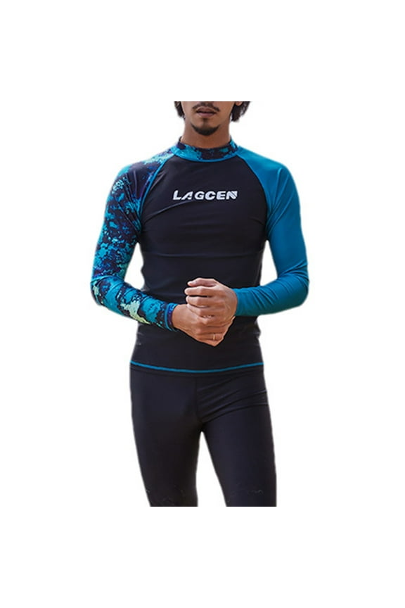 Men'S Diving Suit Swimsuit Long Sleeved Quick Drying Swimsuit Streetwear,Size M-3XL