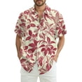 thumbnail image 1 of Yiaimeir Men's Fashion Casual Loose Hawaiian Print Short-sleeved Shirt，Size M-3XL, 1 of 5