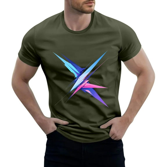 Yiaimeir Men's Loose Casual Short Sleeve T-shirt Streetwear‌ Summer