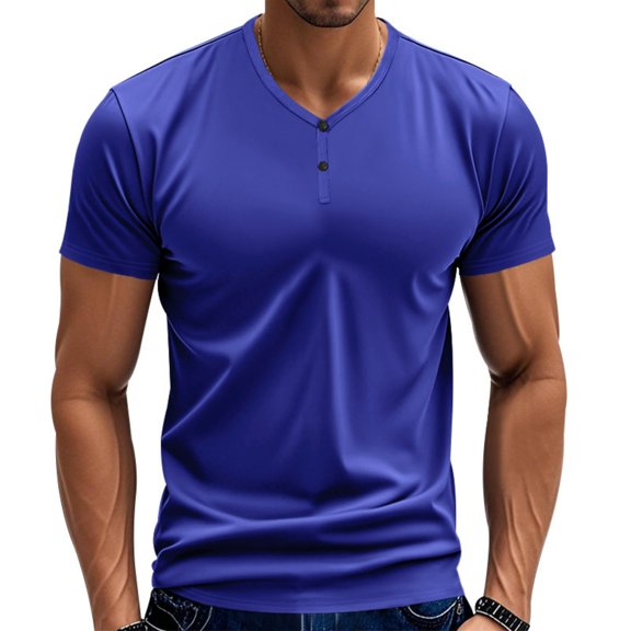 Yiaimeir Men's Loose Stretch Quick Dry Breathable Sport Vintage Short Sleeve Streetwear,Size M-3XL