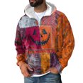 thumbnail image 1 of Yiaimeir Men's Patchwork Pullover Hoodie Casual Long Sleeve Sweatshirt Comfortable Zip Up Hooded Top for Everyday Wear, 1 of 4