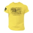 thumbnail image 1 of Yiaimeir Men's Patriotic American Flag T-Shirt Short Sleeve Red Durable Cotton Blend Casual Fit Sizes S-XXL Streetwear,Size S-2XL, 1 of 3
