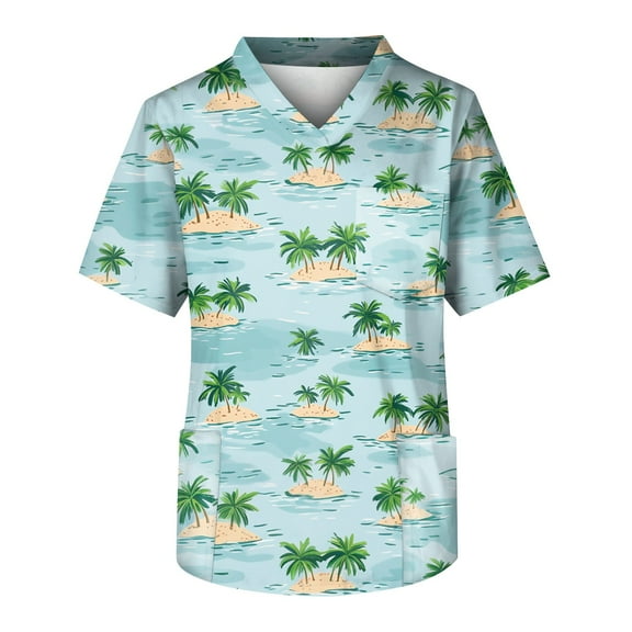 Yiaimeir ‌Men's Printed Pocket T-Shirt V-Neck Short Sleeve Carefree Summer Style‌