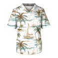 thumbnail image 1 of Yiaimeir ‌Men's Printed Pocket T-Shirt V-Neck Short Sleeve Carefree Summer Style‌, 1 of 4