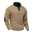 thumbnail image 1 of Yiaimeir Men's Quarter Zip Pullover Sweatshirt Long Sleeve Athletic Fleece Top Comfortable Casual Sportswear for Outdoor Indoor Activities, 1 of 6