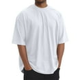 thumbnail image 1 of Yiaimeir ‌Men's Round Neck All-Match T-Shirt Summer Minimalist Solid Color Tee‌, 1 of 5
