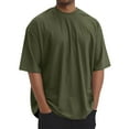 thumbnail image 1 of Yiaimeir ‌Men's Round Neck All-Match T-Shirt Summer Minimalist Solid Color Tee‌, 1 of 5