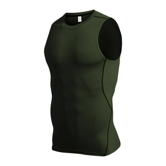 Yiaimeir Men's Sleeveless Compression Tank Tops Moisture-Wicking Athletic Tank Top For Gym Running Training & Sports Red,Size S-3XL