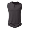 thumbnail image 1 of Yiaimeir Men's Sleeveless Henley Tank Top Casual Summer Muscle Tank Tops With Button Closure For Gym And Daily Wear,Size S-3XL, 1 of 5