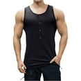 thumbnail image 1 of Yiaimeir Men's Sleeveless Ribbed Henley Tank Top Comfortable Button-Down Summer Muscle Tank Tops For Casual Wear Gym & Outdoors,Size S-3XL, 1 of 4