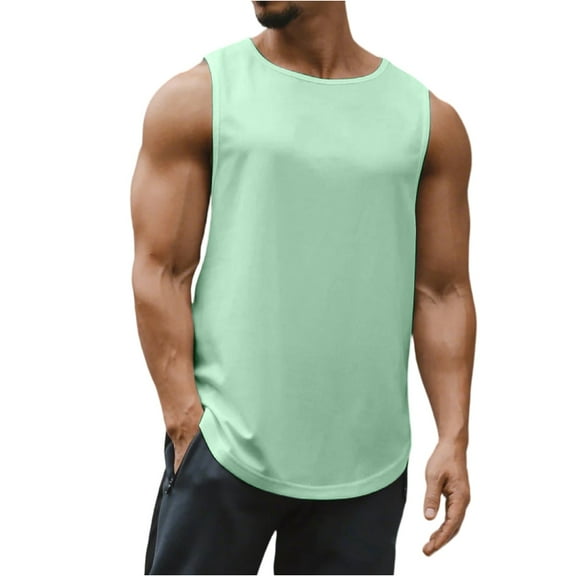 Yiaimeir Men's Sleeveless Workout Tank Top Quick-Dry Breathable Gym Tank Tops For Fitness Running Training And Casual Wear,Size S-3XL