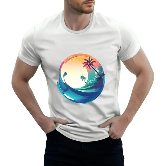 Yiaimeir ‌Men's Streetwear Tee T-shirt Oversized Casual Short Sleeve Street Style‌