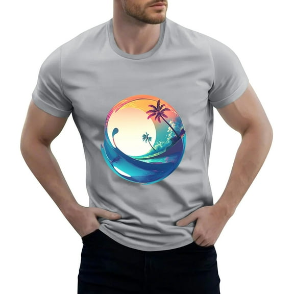 Yiaimeir ‌Men's Streetwear Tee T-shirt Oversized Casual Short Sleeve Street Style‌