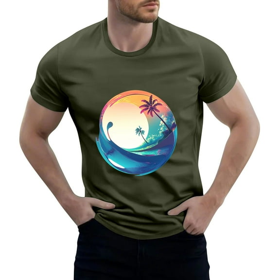 Yiaimeir ‌Men's Streetwear Tee T-shirt Oversized Casual Short Sleeve Street Style‌