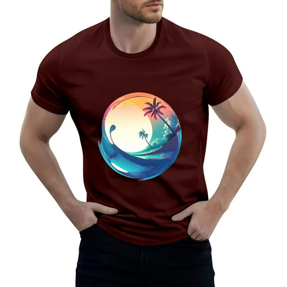 Yiaimeir Men's Streetwear Tee T-shirt Oversized Casual Short Sleeve Street Style