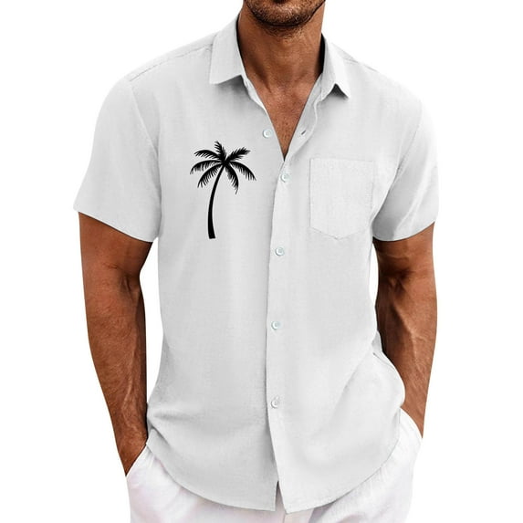 Yiaimeir Men's Vintage Bowling Shirts Short Sleeve Summer Hawaiian Shirt For Men,Size M-4XL