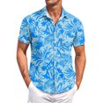 thumbnail image 1 of Yiaimeir Men's Vintage Button Down Bowling Shirts Short Sleeve Summer Beach Shirt，Size M-3XL, 1 of 5