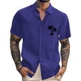 thumbnail image 1 of Yiaimeir Men's Vintage Button Down Bowling Shirts Short Sleeve Summer Beach Shirt，Size M-3XL, 1 of 4