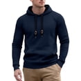 thumbnail image 1 of Yiaimeir Mens Casual Hooded Pullover Lightweight Knit Long Sleeve Drawstring Hoodie Soft Breathable Sweatshirt for Everyday Wear, 1 of 7