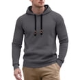 thumbnail image 1 of Yiaimeir Mens Casual Hooded Pullover Lightweight Knit Long Sleeve Drawstring Hoodie Soft Breathable Sweatshirt for Everyday Wear, 1 of 6