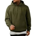thumbnail image 1 of Yiaimeir Mens Casual Pullover Hoodie Half Zip Sweatshirt Long Sleeve Drawstring Hooded Top Kangaroo Pocket Comfortable Fit, 1 of 6