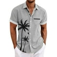thumbnail image 1 of Yiaimeir Summer Hawaiian Print Shirt Camisas Luxury Breathable Short Sleeve Shirt,Size M-4XL, 1 of 5