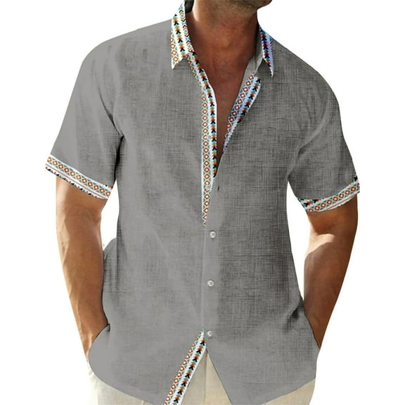 Yiaimeir Summer Luxury Short Sleeve Beach Shirt Tops Mens Designer Clothes,Size M-4XL