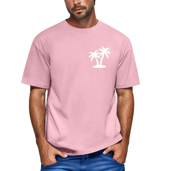 Yiaimeir Summer Men's Popular T-shirt Printed Round Neck Short Sleeve T-shirt Streetwear,Size M-3XL