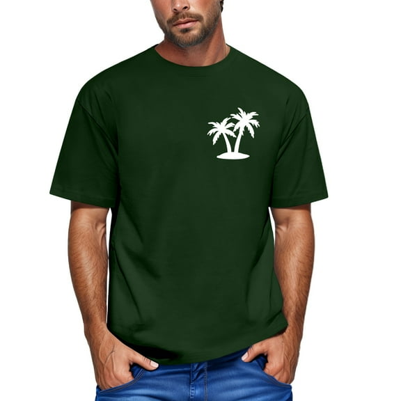 Yiaimeir Summer Men's Popular T-shirt Printed Round Neck Short Sleeve T-shirt Streetwear,Size M-3XL