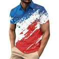 thumbnail image 1 of Yiaimeir Summer New Men's Casual Stand Collar Short Sleeve T-Shirt Collar Streetwear,Size S-2XL, 1 of 6