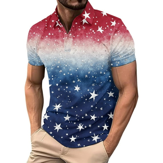 Yiaimeir Summer New Men's Casual Stand Collar Short Sleeve T-Shirt Collar Streetwear,Size S-2XL