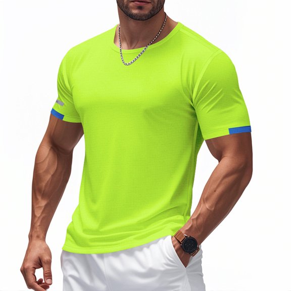 Yiaimeir ‌Vacation Ready Loose T-shirt Men's Short Sleeve Casual Holiday Style‌