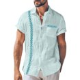 thumbnail image 1 of Yiaimeir Vintage Button Down Bowling Shirts Summer Short Sleeve Beach Shirt,Size M-4XL, 1 of 4