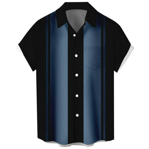 Yiaimeir Vintage Hawaiian Shirt For Men Summer Button Down Bowling Short Sleeve Shirt,Size M-4XL