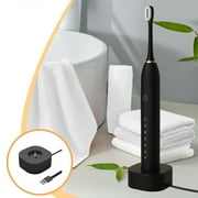 Yialzm Efficient Electric Toothbrush Charger Base with Intelligent Charging Tech,Fast Charging,Wide,Safe Use,Compact Design for Home and Travel Convenience(Black)