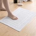 thumbnail image 1 of Yiannan 2 Pack Cotton Bath Rug, Soft Absorbent Non Slip Mat, Machine Washable Non Shedding, Fashionable Mat for Bathroom, Kitchen and Laundry,Mauve, 1 of 1