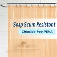 thumbnail image 1 of Yiannan Clear Orange PEVA Shower Curtain Liner, Rustproof Grommets, Waterproof, 3 Magnets，72x84, 1 of 7