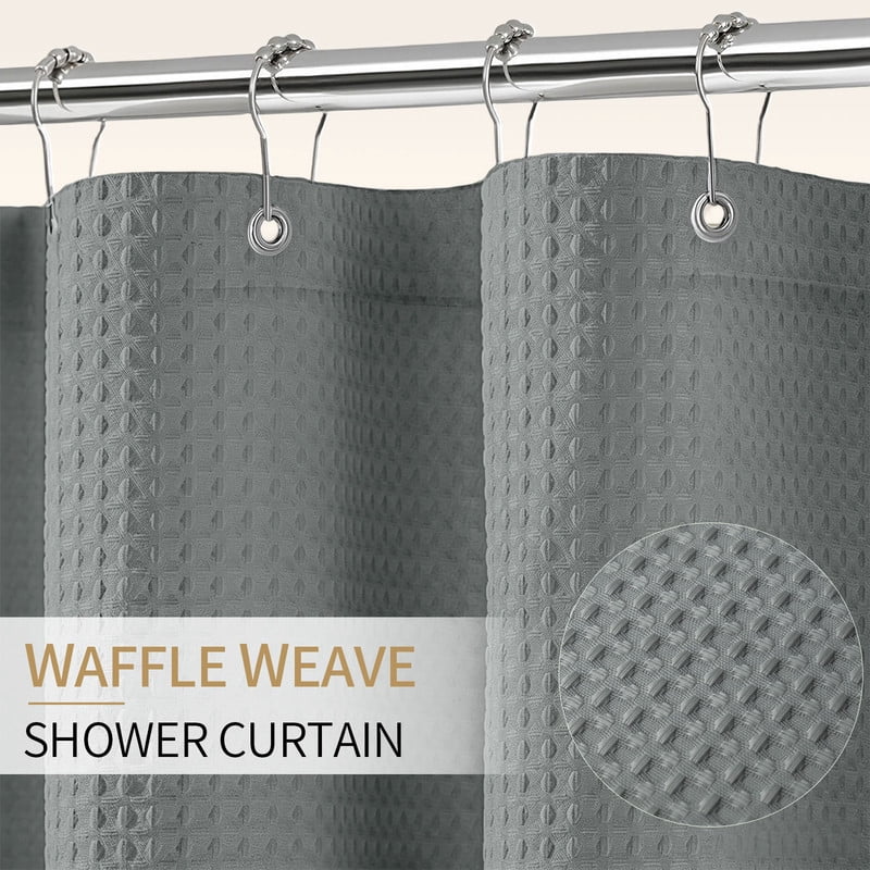 Eaving Machine Yiannan Waffle Weave Shower Curtain,Machine Washable & Water-Repellent ...