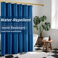 thumbnail image 1 of Yiannan Waterproof Fabric Shower Curtain Liner with 3 Magnets,Machine Washable，Mold Resitant,72x72inch,Navy, 1 of 8