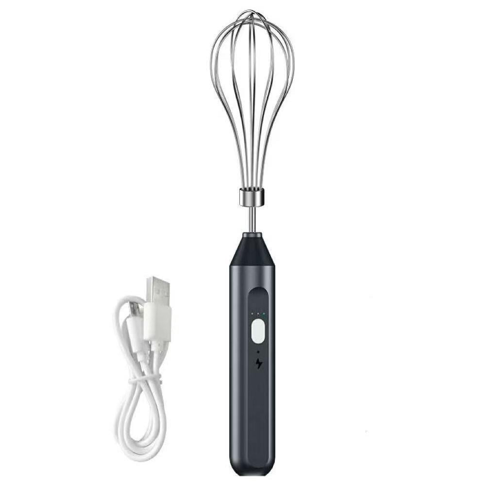 SUKVPSI 3-Speed Cordless Hand Mixer, Stainless Steel Immersion Blender with USB Charging for Whipping, Blending & Frothing
