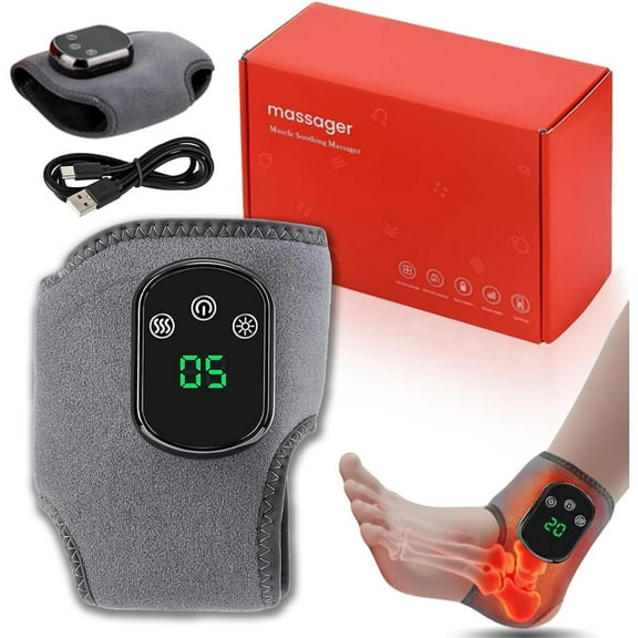 Yiasten 3-in-1 Foot & Ankle Massager - Wireless Rechargeable with 3 Modes & 5 Heat Levels for Pain Relief & Circulation