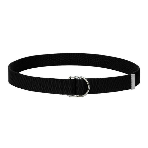 Yiasten Metal double D-ring Canvas belt, Fashionable Clothing Accessory Unisex, Casual Business Style, Black,43"