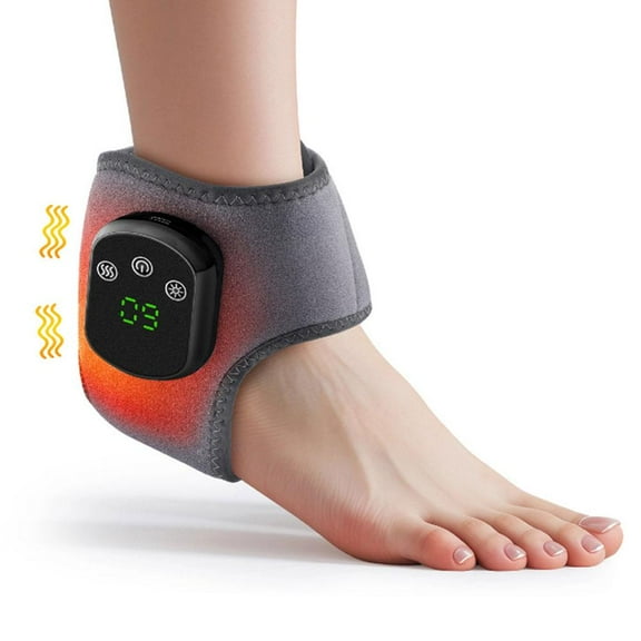 Yiasten Triple Mode Foot Massager - 3 Heat Levels for Neuropathy Pain Relief - Wireless Ankle Wrap with Screen