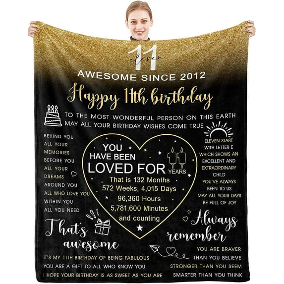 Yibo 10 Year Old Girl Gifts Birthday Gifts Blanket Flannel Soft and Comfortable Anti-static Bed Sofa Blanket