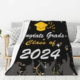 thumbnail image 1 of Yibo 2024 Graduation Gifts Blanket Graduation Decorations Class of 2024 High School College Graduation Gifts for Women MenSoft Warm Lightweight Throw Blankets, 1 of 9